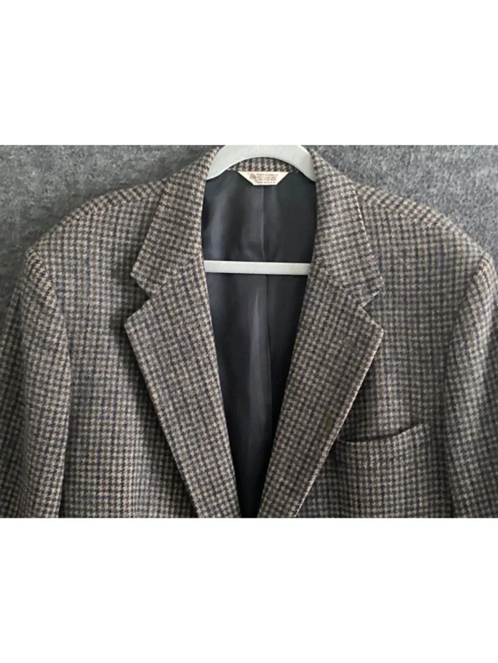 HARRIS Tweed ASHBY THORNTON APEX WOOL Sport Coat Jacket Brown Lined Men 46 L USA - Picture 3 of 16